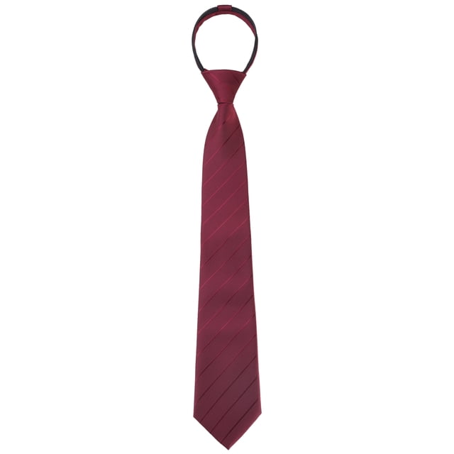 INSPIRE CHIC Cravate à Fermeture Éclair Ajustable pour Homme pour Tenue Décontractée Formelle Rouge Vin -2 18.9 Pouces X 3.2 Pouces