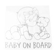 thumbnail image 2 of White "BABY ON BOARD" with Teddy Bear Sign Decal Sticker for Car Truck, 2 of 8