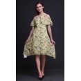 thumbnail image 4 of Bimba Beige Bird Printed Womens Cold Shoulder Tunic Party Round Neck Shift Dress - XXX-Large, 4 of 6