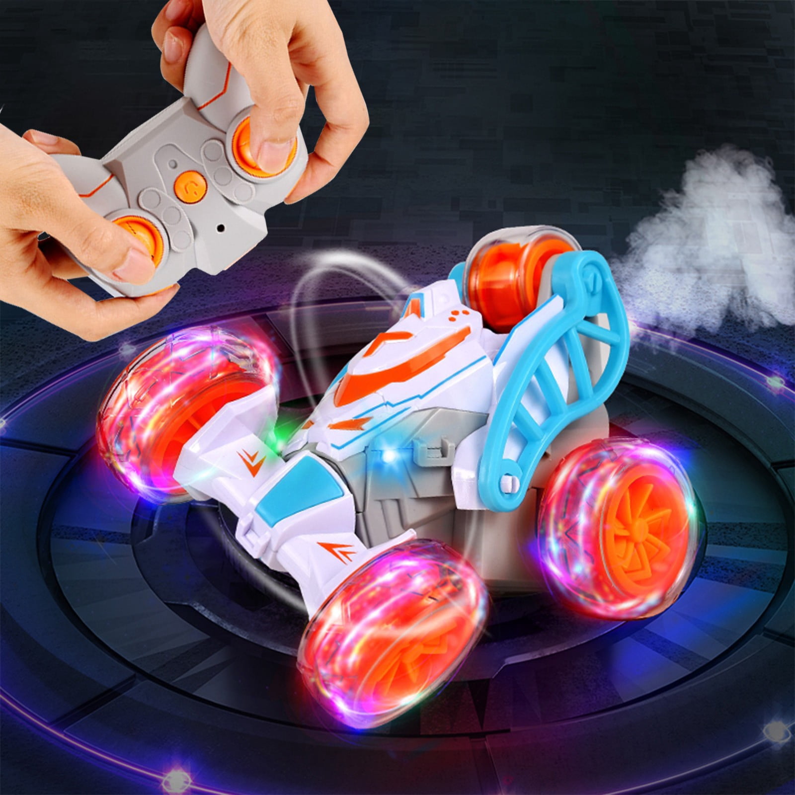 up to 70% off Iumwxz Spray RC Cars for Kids Boy Toys Stunt Car Remote Control Car 2.4GHZ 360 Degree Flip Rotating Indoor Outdoor Toys for Children Party Favors Cyber_Monday and Deals