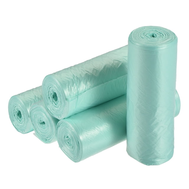 Uxcell Small Trash Bags Garbage Waste Basket Liners for Kitchen Office Bathroom Light Blue