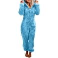 thumbnail image 1 of Pyjama Chaud pour Femmes Hiver Femmes Combinaison à Capuche à Manches Longues Pyjama Décontracté Hiver Chaud Combinaison de Nuit Pyjama à Manches Longues pour Femmes Combinaisons à Manches Longues pour Femmes, 1 of 6