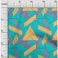thumbnail image 1 of oneOone Organic Cotton Voile Fabric Rectangle & Triangle Geometric Printed Fabric 1 Yard 42 Inch Wide, 1 of 4
