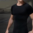 thumbnail image 3 of CAROOTU Hommes Respirant Basket-Ball Entraînement Fitness T-shirt Col Rond Manches Courtes Stretch Tops Nouveau, 3 of 5