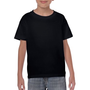 Gildan T-Shirt en Coton Épais pour Jeunes, TG, Noir