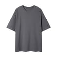 thumbnail image 1 of AherBiu Plus Size T Shirts for Man Crewneck Cotton Soft Tees Casual Summer Solid Color T-Shirts, 1 of 3