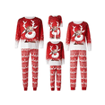 thumbnail image 2 of SUNSIOM Matching Family Christmas Pajamas, Long Sleeve Deer Snowflake Print Pullover + Pants Set, 2 of 7