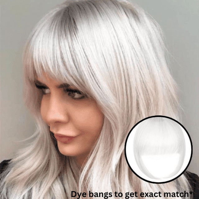 fheaev Natural Seamless Hair Extensions With Sideburns Hand-woven Long Airing Bangs Both Sides Chemical Fiber Wig