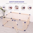 thumbnail image 2 of Pemberly Row Baby Solid Wood Saftey Gate with Blue connector, 2 of 4