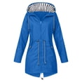 thumbnail image 1 of CEHVOM Manteau de Pluie Uni pour Femmes, Imperméable d'Extérieur à Capuche, Coupe-Vent, Haut, Liquidation, 1 of 3