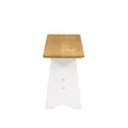 thumbnail image 4 of Linon Delk Wood 2 Tone Large Backless Bench in Honey and White, 4 of 16