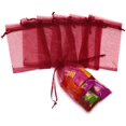 thumbnail image 4 of ORUYROP 100pcs Drawstring Organza Jewelry Candy Pouch Party Wedding Favor Gift Bags (4x6", Wine), 4 of 7