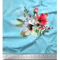 thumbnail image 1 of Soimoi Poly Georgette Fabric Dot,Leaves & Anemone Flower Print Fabric by the Yard 42 Inch Wide, 1 of 3
