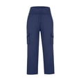 thumbnail image 4 of GreatBaby Girls Solid Color Cargo Jogger Pants Multi-Pocket Trousers with Drawstring Kids Casual Fall Spring Everyday Bottoms, 4 of 6