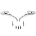 thumbnail image 3 of Krator Chrome Motorcycle Golf Club Mirrors Free Adapters Compatible with Harley Davidson Electra Glide Classic, 3 of 3