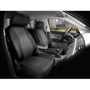 AUTO DRIVE Jacquard 2PCS Low Back Front Seat Cover Black