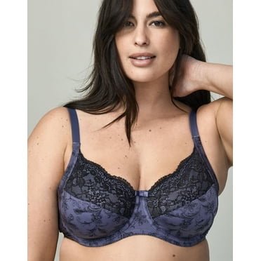 WonderBra Plus Printed Full Support Underwire Lace Top Cup Bra