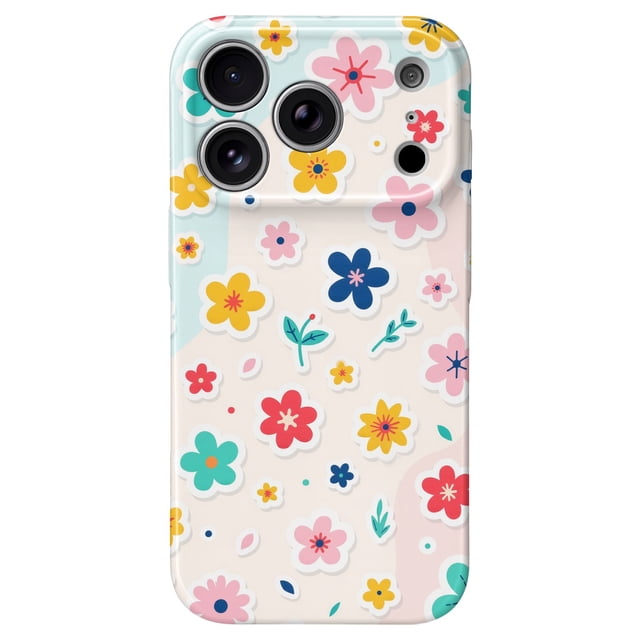 SKLYDDI Cute Pink Floral Case for iPhone X