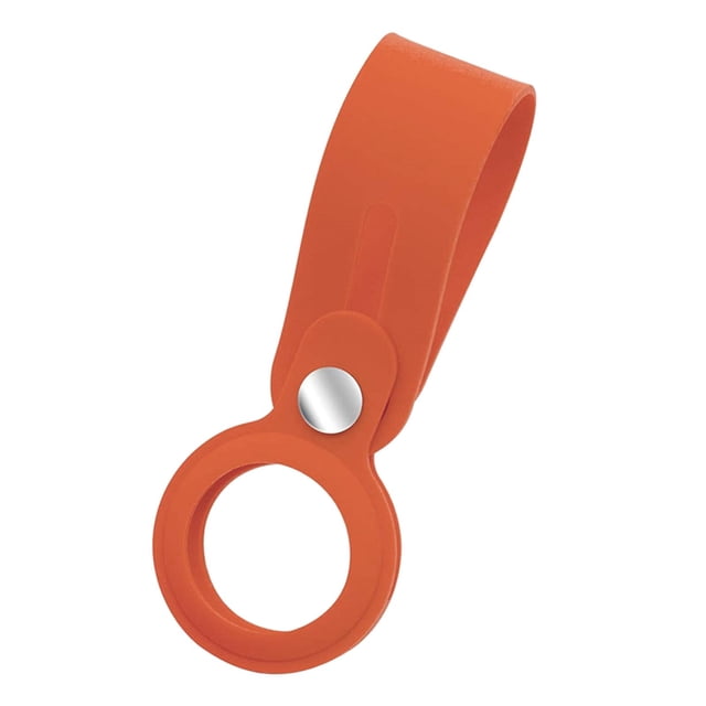 lionlar Housse de Protection Localisation Étui en Silicone avec Boucle pour Airtags Orange
