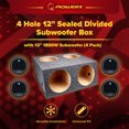 thumbnail image 2 of Q Power 4 Hole 12" Sealed Divided Subwoofer Box & 12" 1800W Subwoofer (4 Pack), 2 of 13