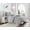 LTGRAY, variant on Luxury Floral Ruched High Quality Duvet Cover Set