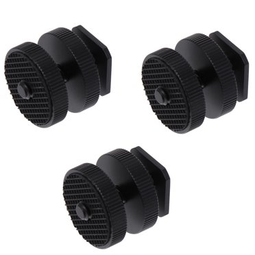 Shisuyan 3PCS Hot Shoe Screw Adapter 2-layer 1/4 inch Flash Adapter for Monitor LED Light