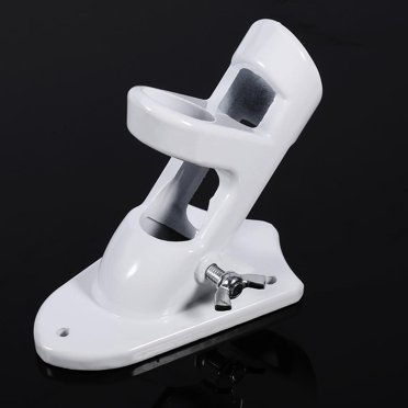 Fdit All aluminum flagpole base,2 Angle Aluminium Alloy Flag Pole Holder Mounting Wall Mount Flagpole Windsock Bracket