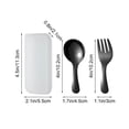 thumbnail image 1 of Btomtd Stainless Steel Cutlery Set 304 Stainless Steel Spoon Fork With Box, Black, 1 of 5