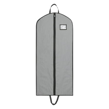 Mainstays Sac à vêtements pour le voyage et le rangement, respirant, avec fermeture éclair, poignées de transport pour pliage pour costumes robes manteaux, gris