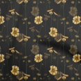 thumbnail image 1 of oneOone Tissu Polyester Spandex Jaune Floral Rétro Matériel de Couture Imprimé Tissu au Mètre 56 Pouces de Large, 1 of 5