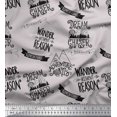 thumbnail image 1 of Soimoi Gray Rayon Fabric Dream Chaser Text Print Fabric by the Yard 42 Inch Wide, 1 of 5