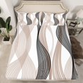 thumbnail image 2 of Erosebridal Checkered Geometry Bed Sheets Set Full Size, Chic Tan Bed Sheets Full, Mid Century 4 Pieces, 2 of 7
