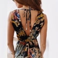thumbnail image 3 of Aqestyerly Robe à Col en V pour Femmes Sans Manches Mi-Mollet Longue Robe Aguichant Dos Ouvert Design Imprimé Tenue Décontractée d'Été HWRETIE, 3 of 6