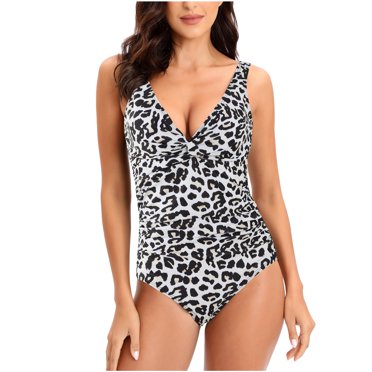 RKSTN Womens One Piece Swimsuits Sexy With Chest Pad Without Underwire Bikini Deep V Comfortable Bathing Suits