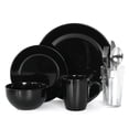 thumbnail image 3 of Mainstays 32 piece Solid Ceramic Dinnerware Combo Set, Shiny Black, 3 of 9