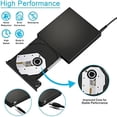 thumbnail image 4 of Aqestyerly External DVD Drive USB Portable Optical Drive External CD/DVD Player Burner Reader Compatible with Laptop Desktop Windows Mac HWRETIE, 4 of 8