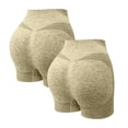 thumbnail image 2 of Hurxie Deals 2 Pcs Shorts d'Entraînement pour Femmes Sans Roulement Compression Sans Couture Short de Gym, 2 of 8
