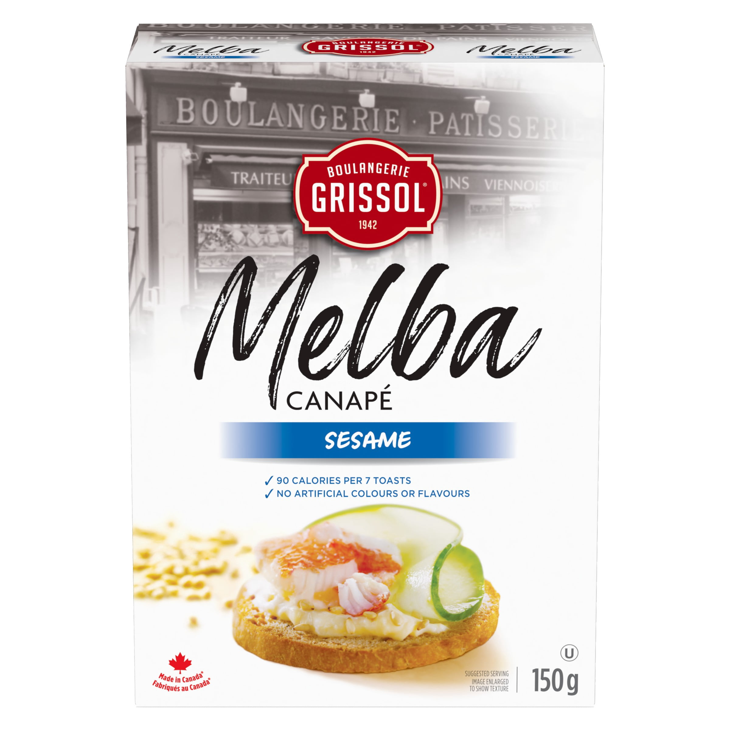 Boulangerie Grissol Melba Canapé Sésame, Dare