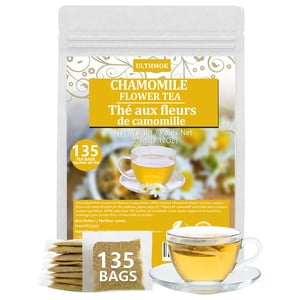 ULTHMOK 135 Sacs à thé pour camomille, fabriqués avec 100% Fleur de camomille pure