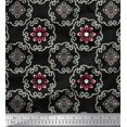 thumbnail image 3 of Soimoi Rayon Fabric Damask Ethnic Printed Craft Fabric by the Yard 42 Inch Wide, 3 of 3