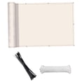 thumbnail image 4 of Almencla 2.7x9.84ft Balcony Privacy Screen Cover Includes 24Pcs Cable Ties Garden Privacy Beige, 4 of 8
