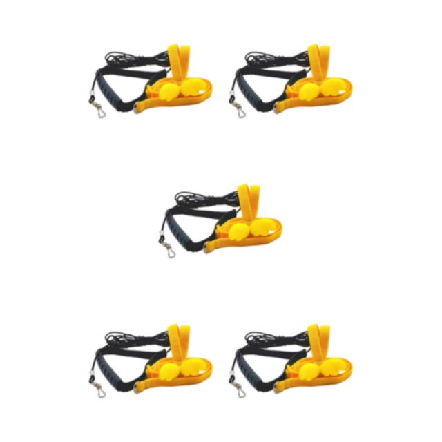 Transemion Animal Perroquet Oiseau Harnais avec Réglable Facile à et Confortable Mignon Réglable Oiseau Harnais Jaune 5Set