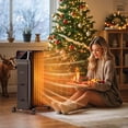 thumbnail image 4 of Costway 1500W Oil Filled Radiator Heater with Remote Control 3 Modes 24H Timer Indoor Black, 4 of 10