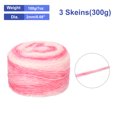 thumbnail image 2 of Unique Bargains Gradient Cake Cotton Acrylic Wool Mixed Pink Yarn, 300g, 3 Pack, 2 of 8
