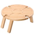 thumbnail image 2 of Table à Vin d'Extérieur Portable Table à Vin Pliante Portable Verres à Vin en Bois Table à Vin Table à Vin de Plage, 2 of 8