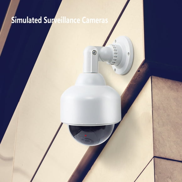 Amzcrzy Home and kitchen, Home Decoration, Dummy Fake Camera Security Outdoor, Powered Simulated Surveillance Cameras With 1 Flashing Red LED, Fake Dome Camera For Home, Plastic camera