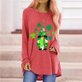 thumbnail image 2 of QIPOPIQ T-Shirts à Manches Longues pour Femmes à Col Rond T-Shirts de la Saint-Patrick Tunique Shamrock T-Shirt Imprimé T-Shirt Vert Chanceux T-Shirts de la Saint-Patrick T-Shirt à Col Rond T-Shirts de Fête Offres, 2 of 5