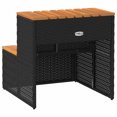 thumbnail image 5 of vidaXL Hot Tub Step Black 50x50x50.5 cm Poly Rattan and Solid Acacia, 5 of 5