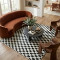 thumbnail image 1 of Rug Branch Maise Checkered Indoor Outdoor Area Rug, Black White, Modern - Entryway, Hallway, Bathroom, and Kitchen, 1 of 7
