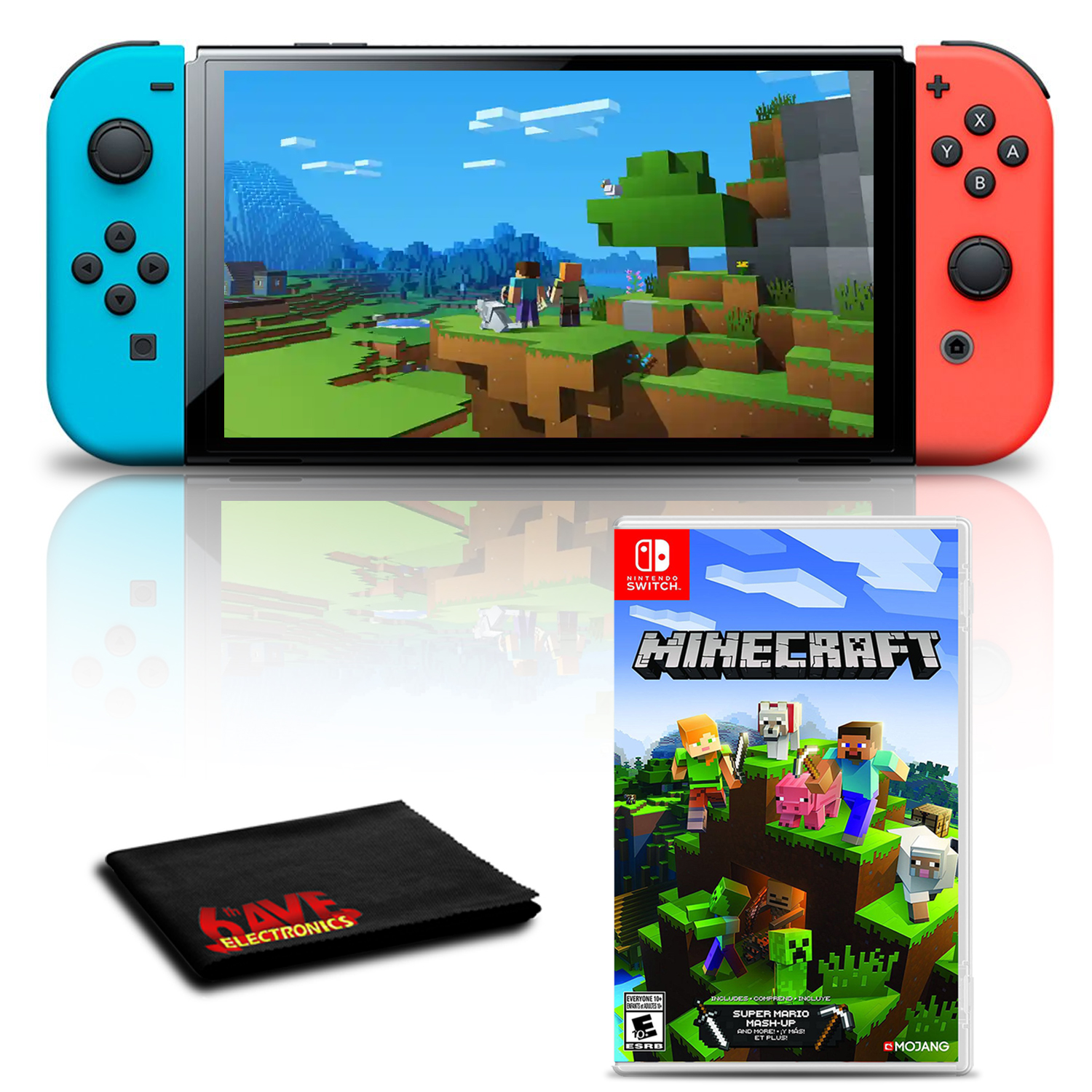 Nintendo Switch OLED Neon Blue/Red with Minecraft Game - Walmart.ca